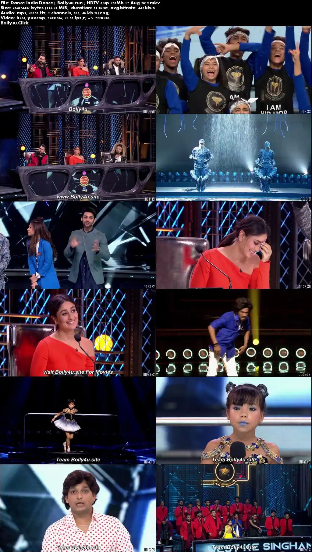 Dance India Dance HDTV 480p 200Mb 17 August 2019 Download