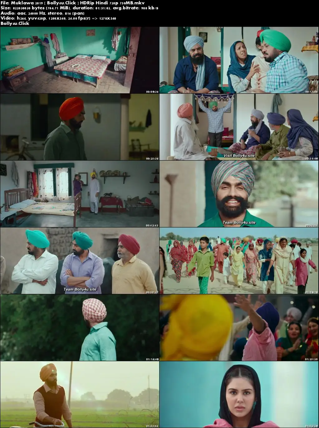 Muklawa 2019 HDRip 800Mb Punjabi 720p Download