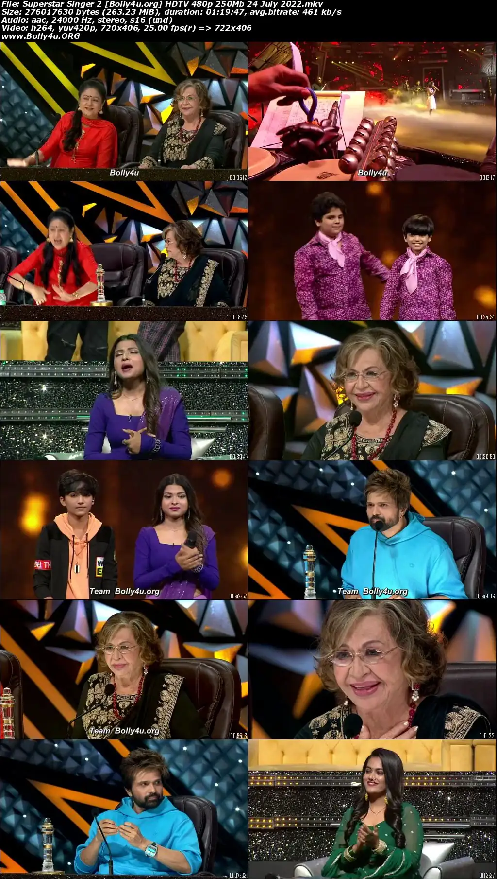 Superstar Singer 2 HDTV 480p 250Mb 24 July 2022 Download