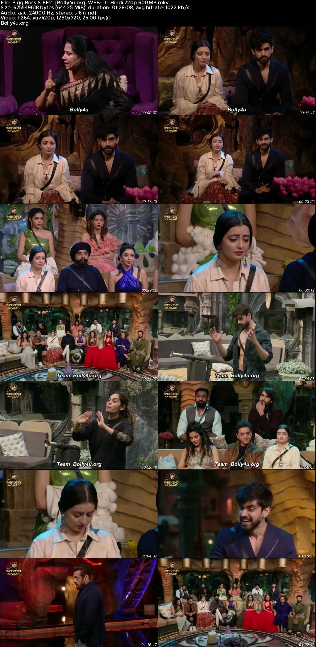 Bigg Boss 2024 WEB-DL Hindi S18E21 Download 720p  480p