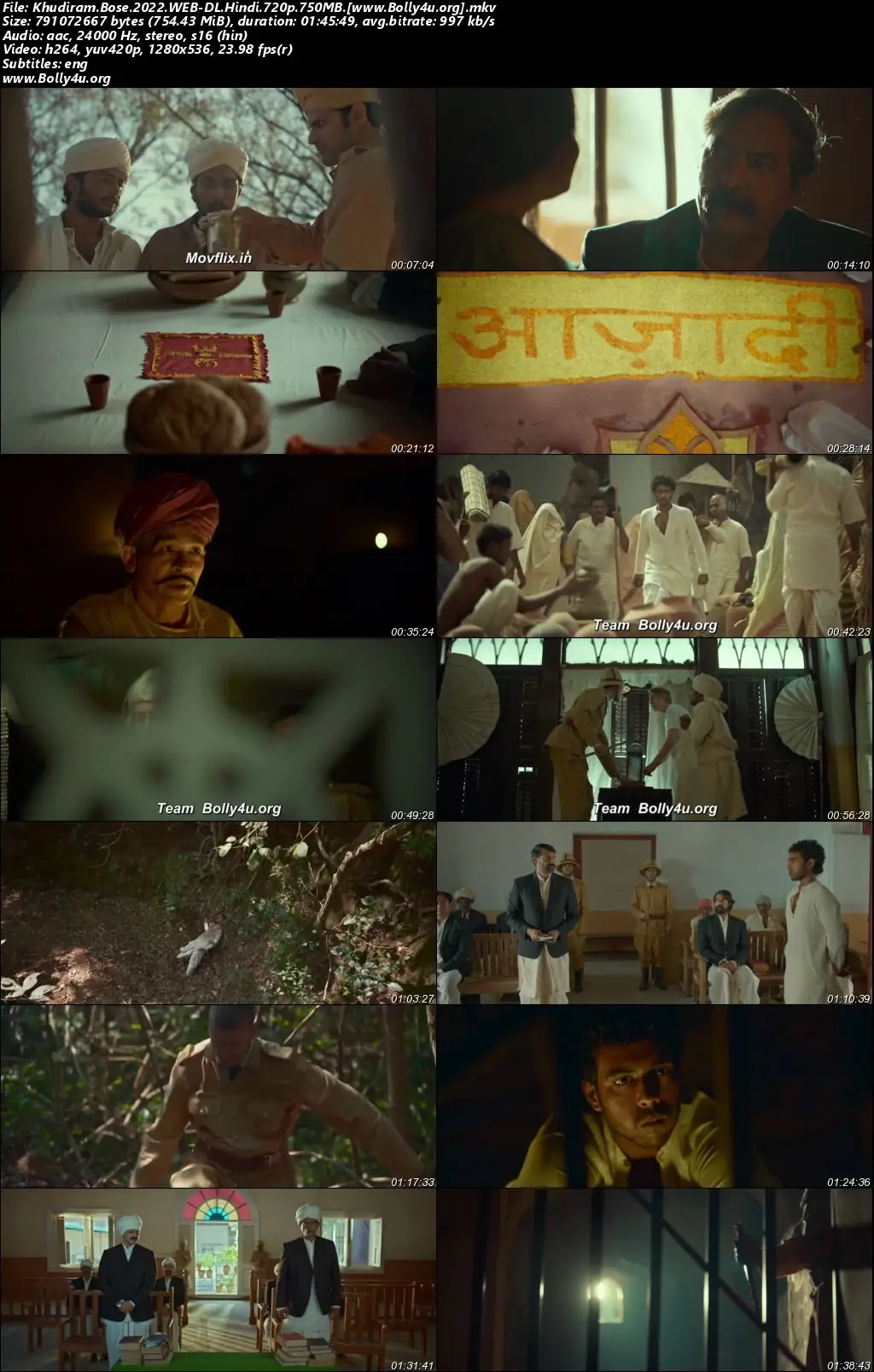 Khudiram Bose 2022 WEB-DL Hindi Full Movie Download 1080p  720p  480p