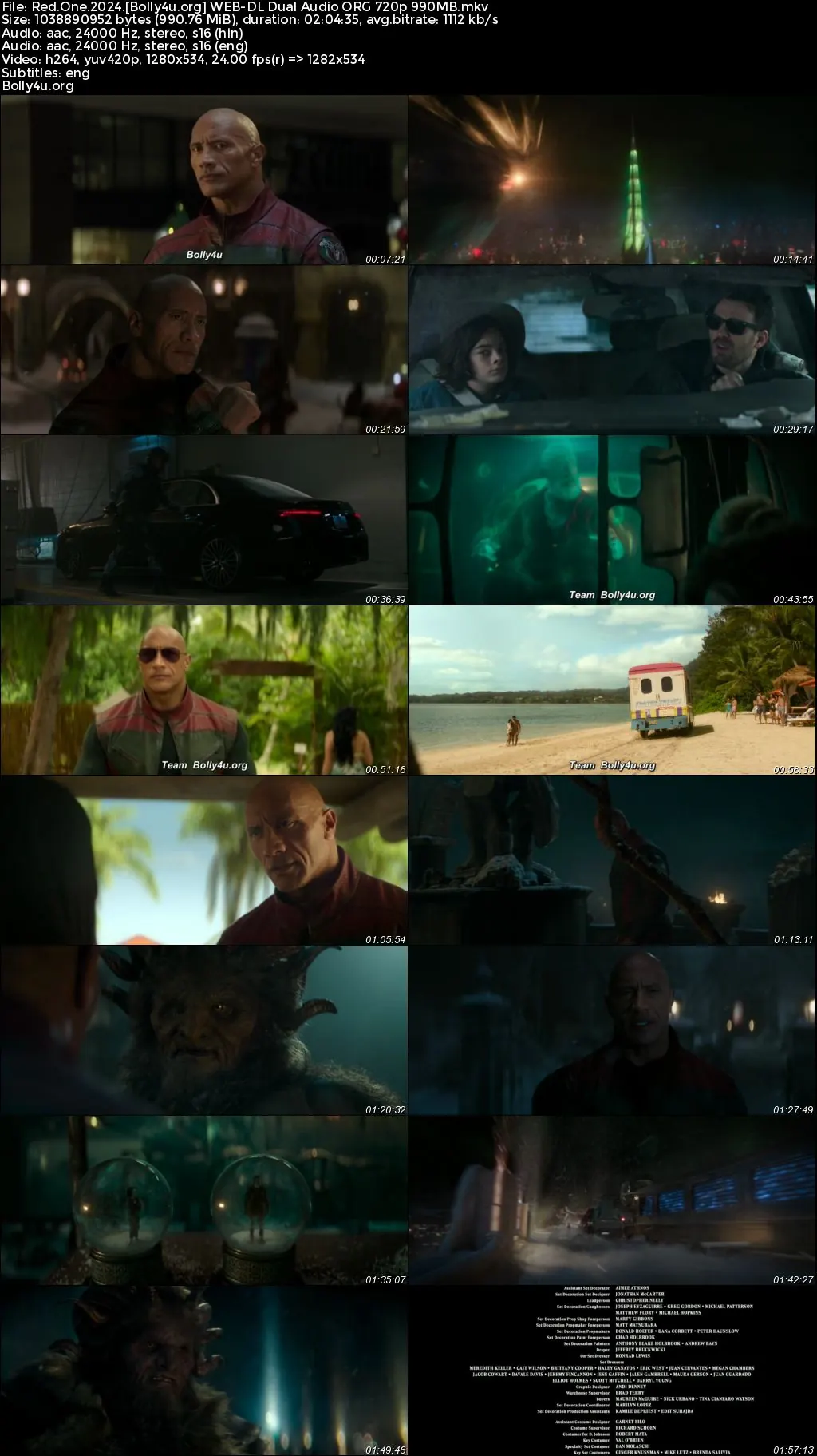 Red One 2024 WEB-DL Hindi Dual Audio ORG Full Movie Download 1080p  720p  480p