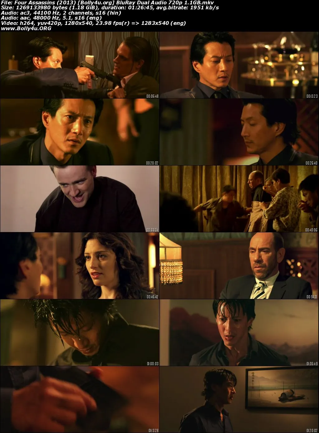 Four Assassins 2013 BluRay Hindi Dual Audio Full Movie Download 1080p  720p  480p