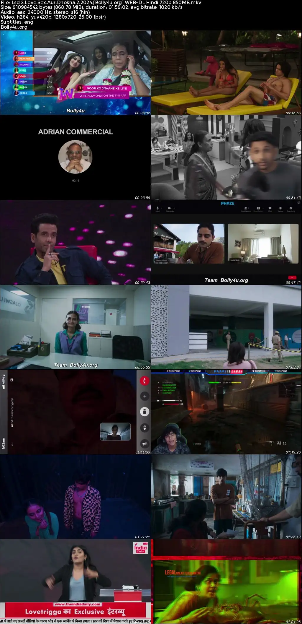 LSD Love Sex Aur Dhokha 2 2024 WEB-DL Hindi Full Movie Download 1080p  720p  480p