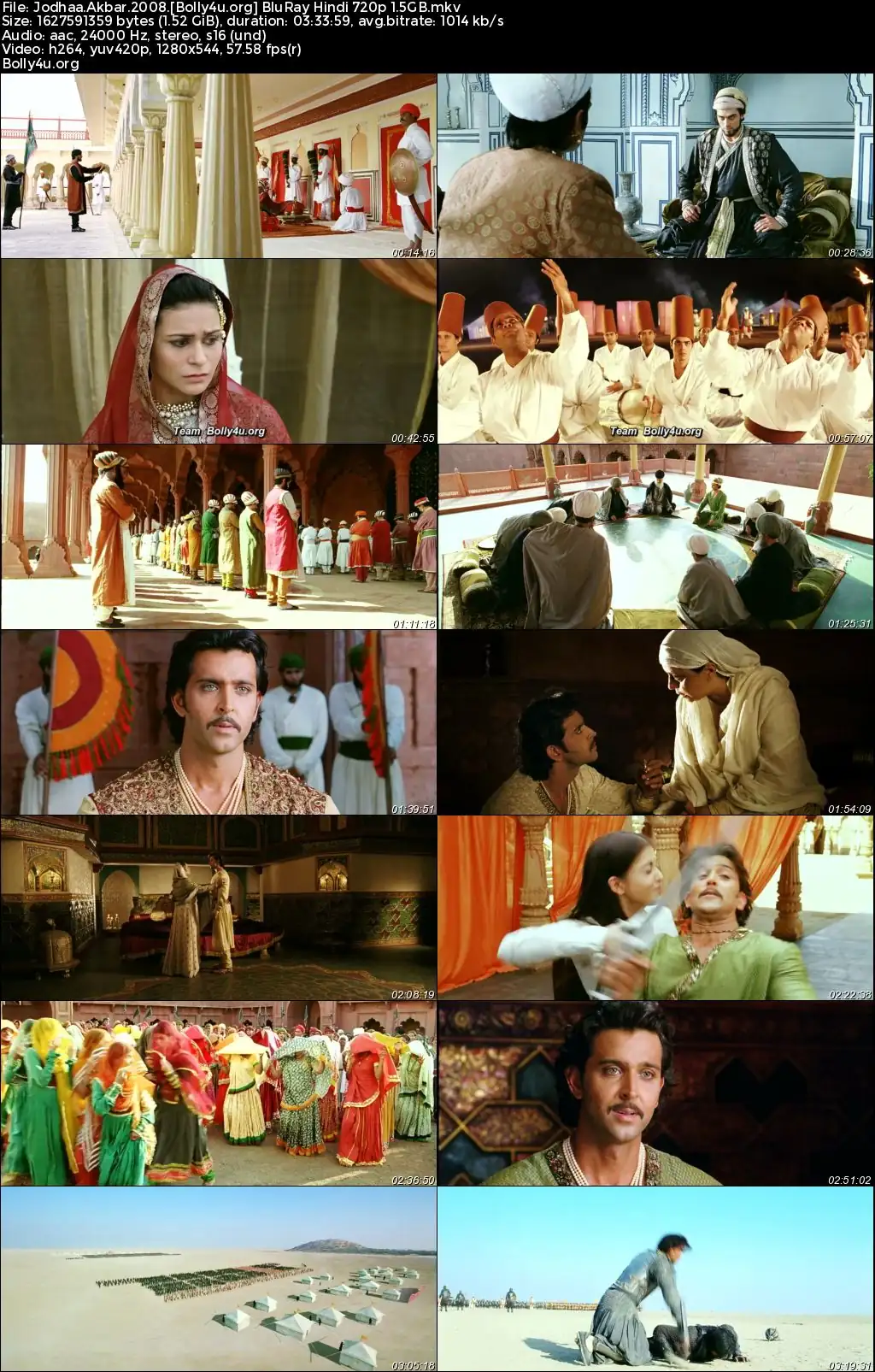 Jodhaa Akbar 2008 BluRay Hindi Full Movie Download 720p  480p