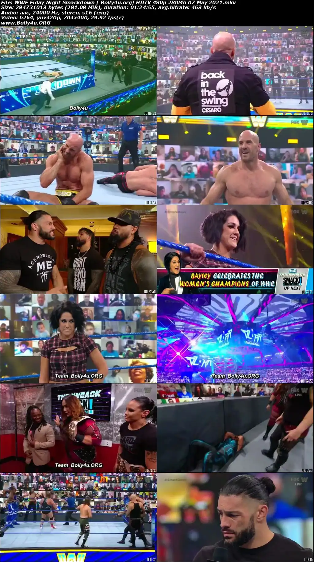 WWE Friday Night Smackdown HDTV 480p 280Mb 07 May 2021 Download