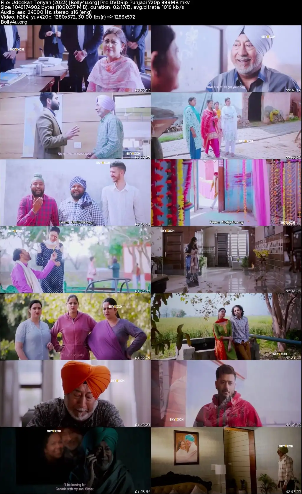 Udeekan Teriyan 2023 Pre DVDRip Punjabi Full Movie Download 1080p  720p  480p