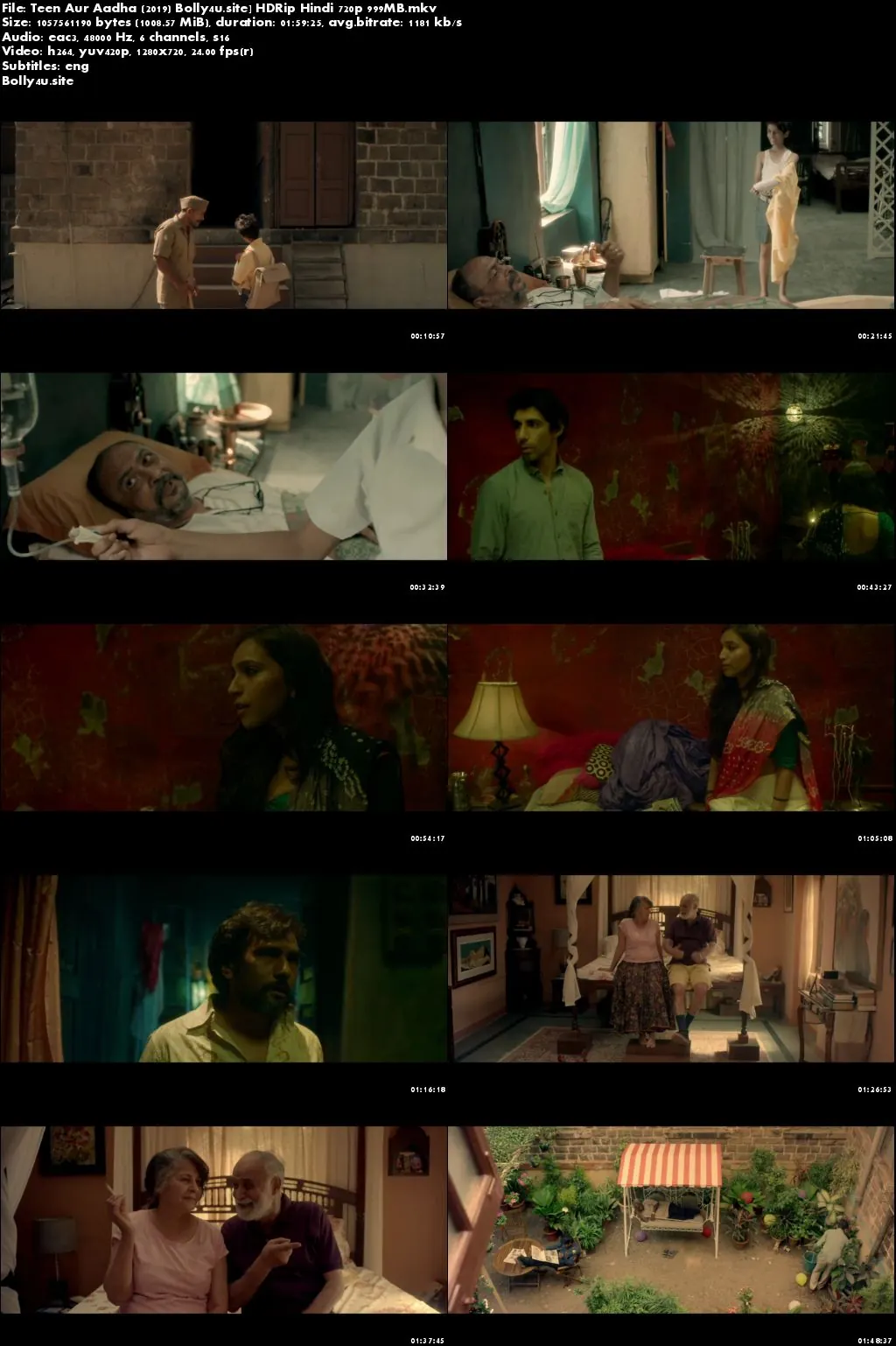 Teen Aur Aadha 2019 HDRip 999MB Hindi 720p Download