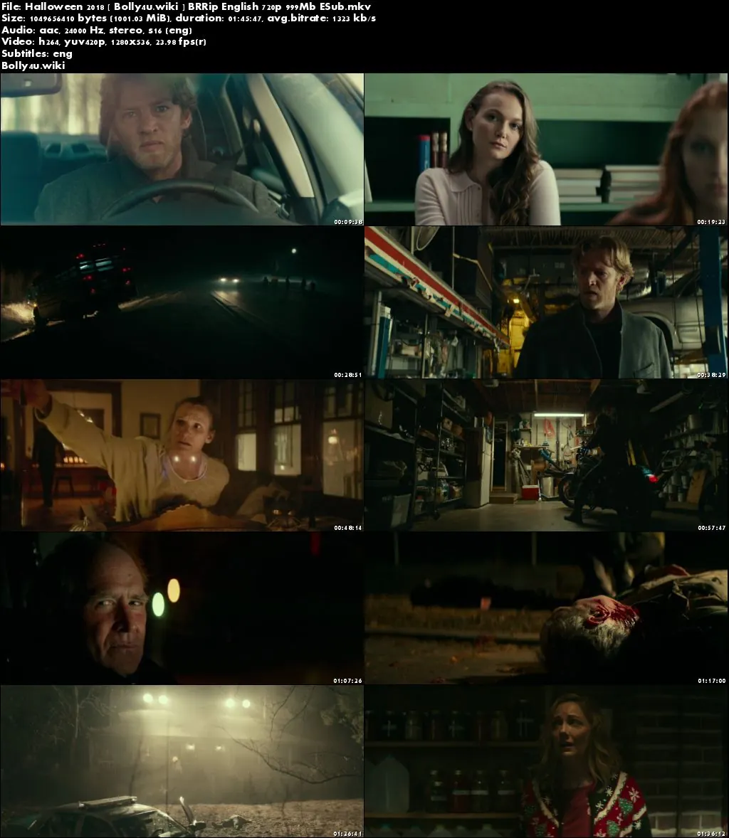 Halloween 2018 BRRip 300MB English 480p ESub Download