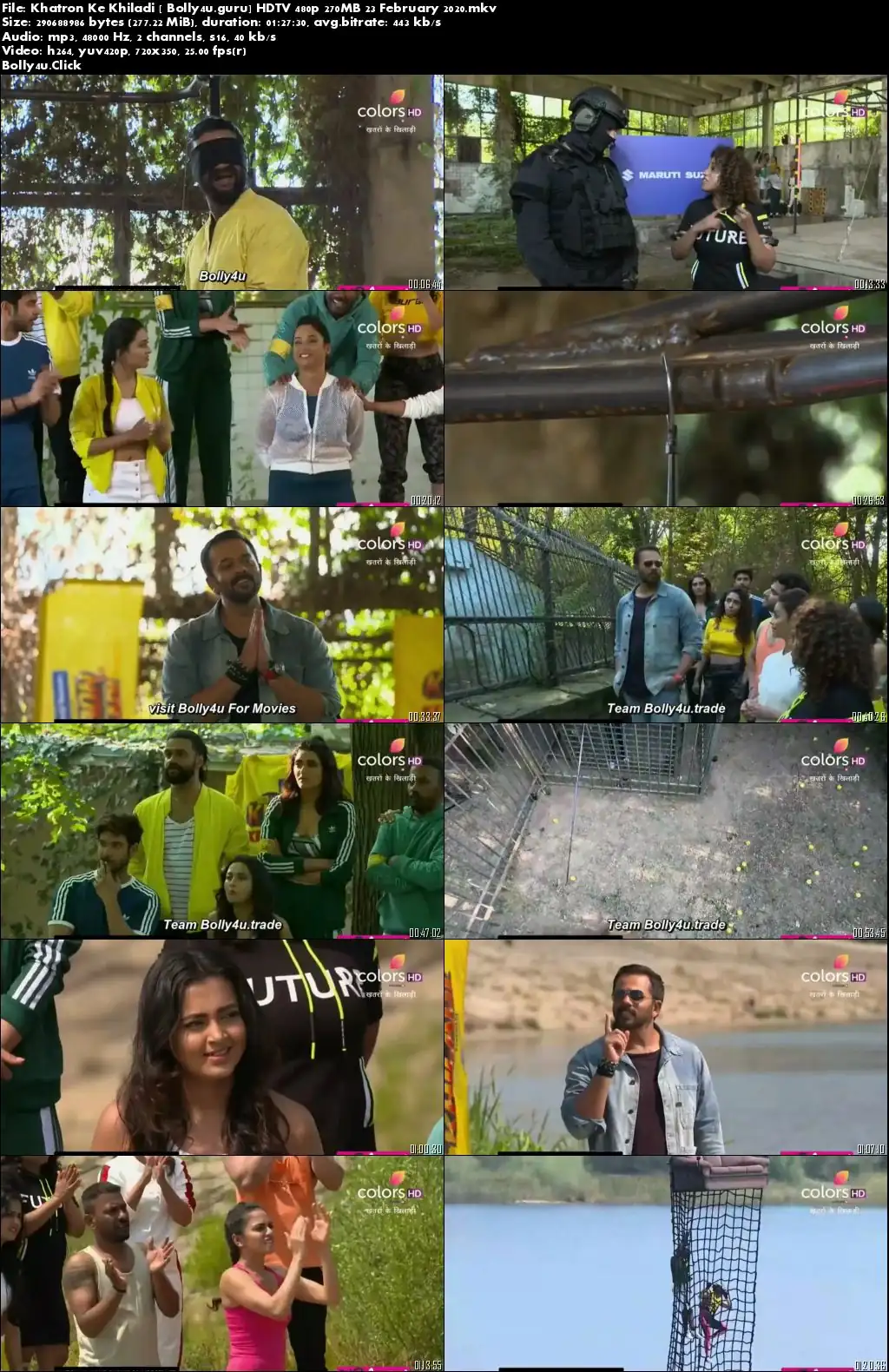 Khatron Ke Khiladi HDTV 480p 270MB 23 February 2020 Download