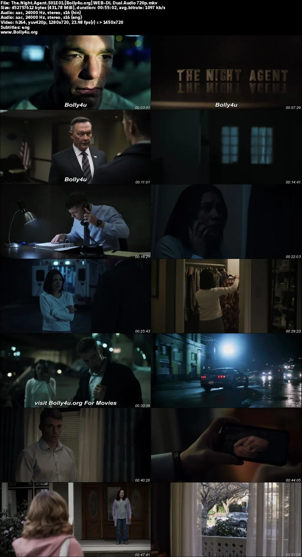 The Night Agent 2023 WEB-DL Hindi Dual Audio ORG S01 Complete Download 720p  480p