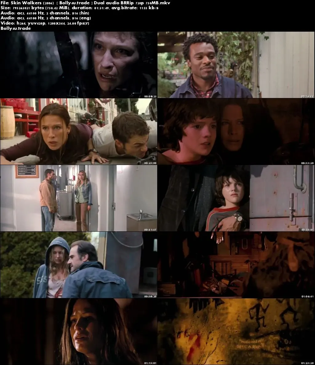 Skin Walkers 2006 BRRip 300MB Hindi Dual Audio 480p Download