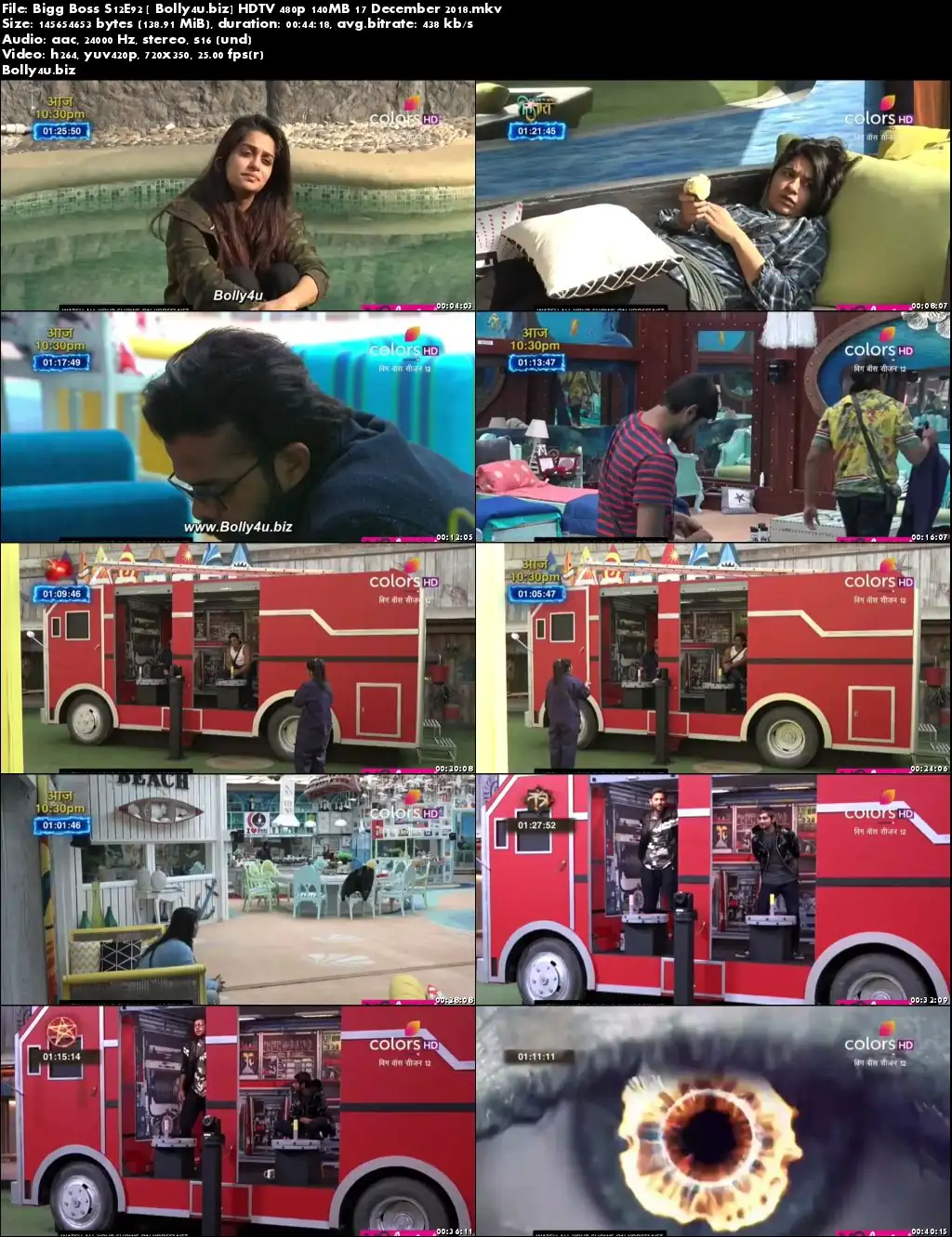 Bigg Boss S12E92 HDTV 480p 140MB 17 December 2018 Download Bigg Boss S12E92 HDTV 480p 140MB 17 December 2018 Download