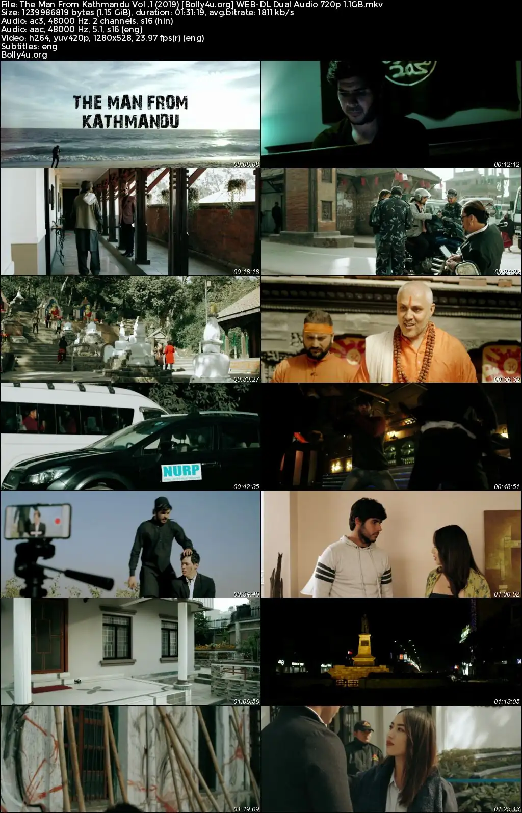 The Man From Kathmandu Vol 1 2019 WEB-DL Hindi Dual Audio Full Movie Download 720p  480p