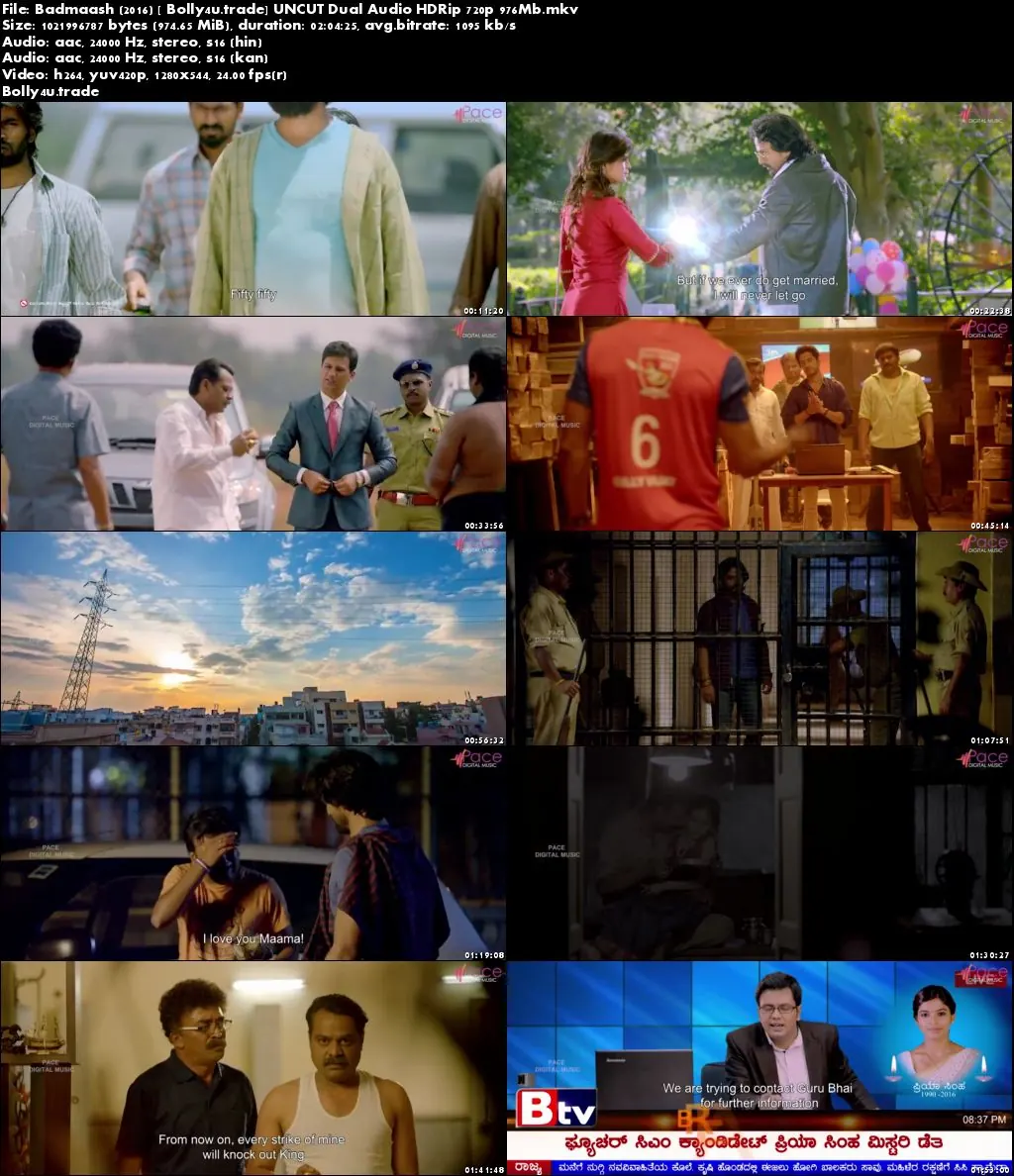 Badmaash 2016 HDRip 950MB UNCUT Hindi Dual Audio 720p Download