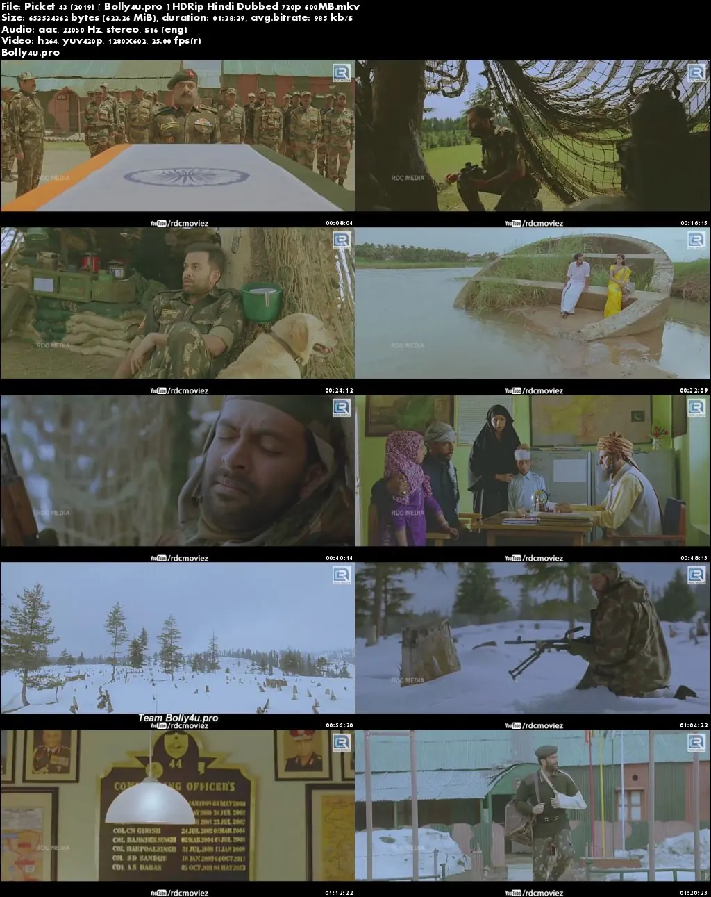 Picket 43 2019 HDRip 600Mb Hindi Dubbed 720p Download