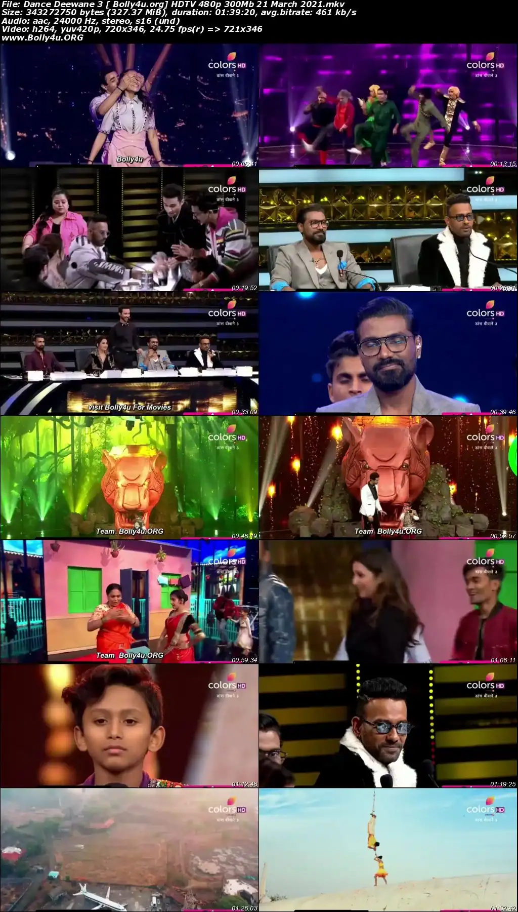 Dance Deewane 3 HDTV 480p 300Mb 21 March 2021 Download