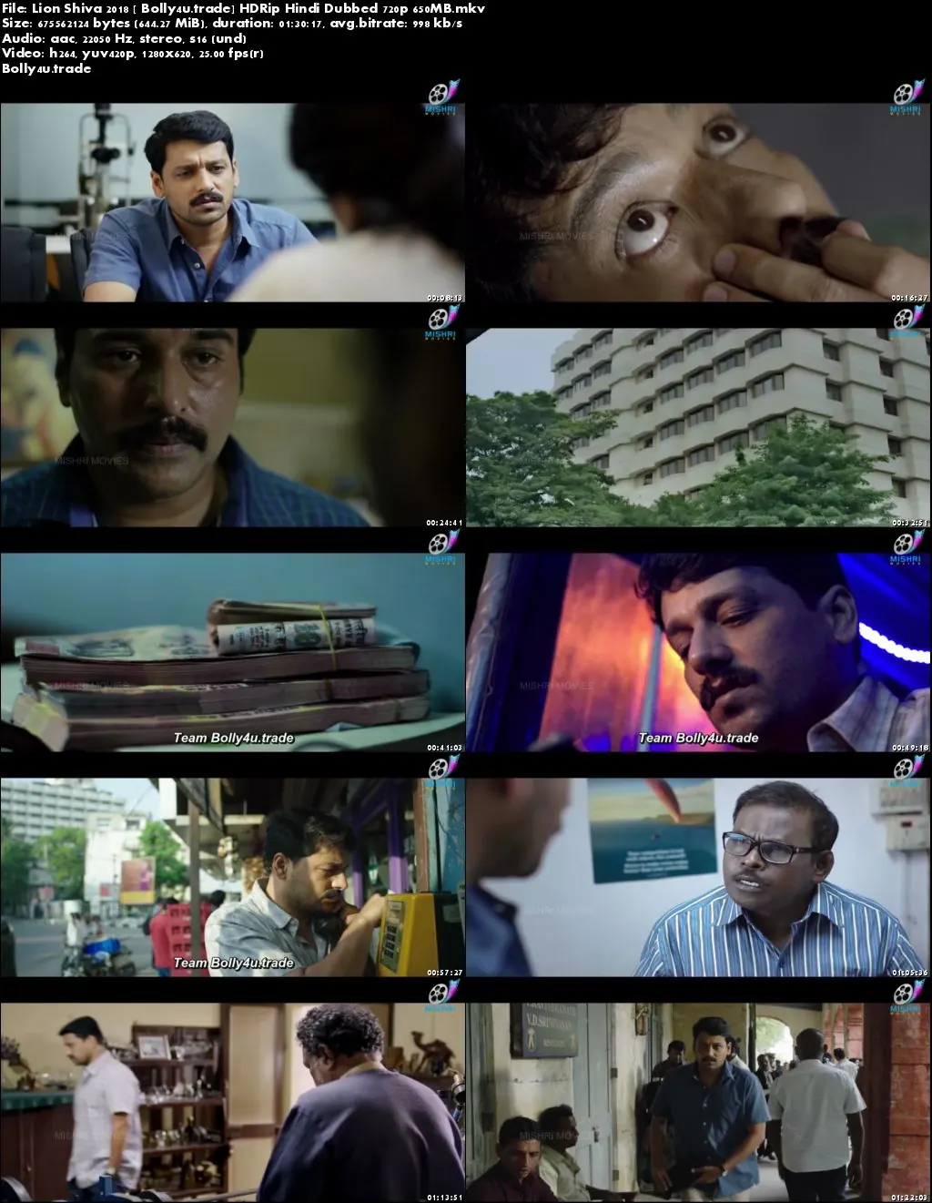 Lion Shiva 2018 HDRip 650MB Full Hindi Dubbed Movie Download 720p