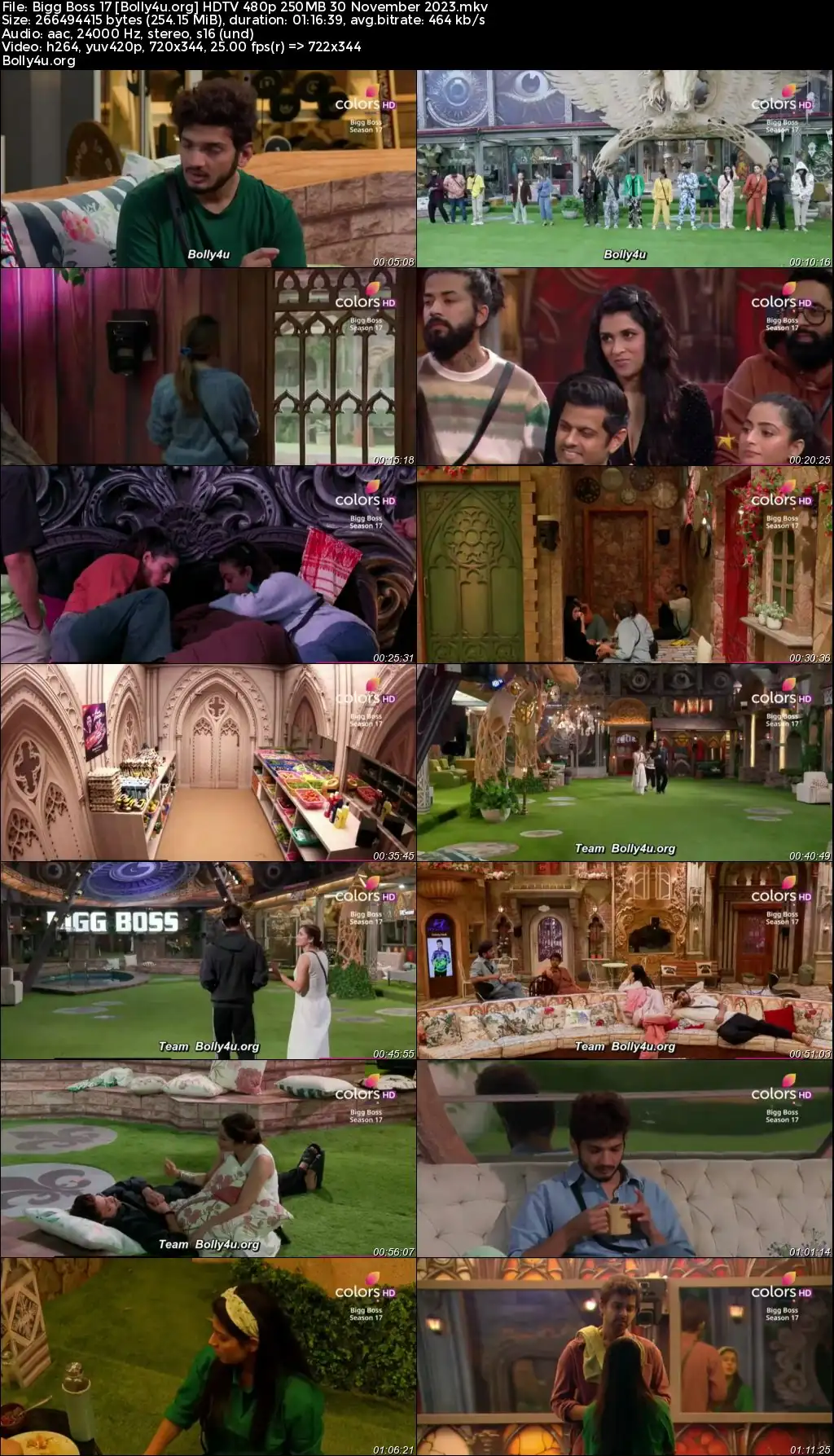 Bigg Boss 17 HDTV 480p 250MB 30 November 2023 Download