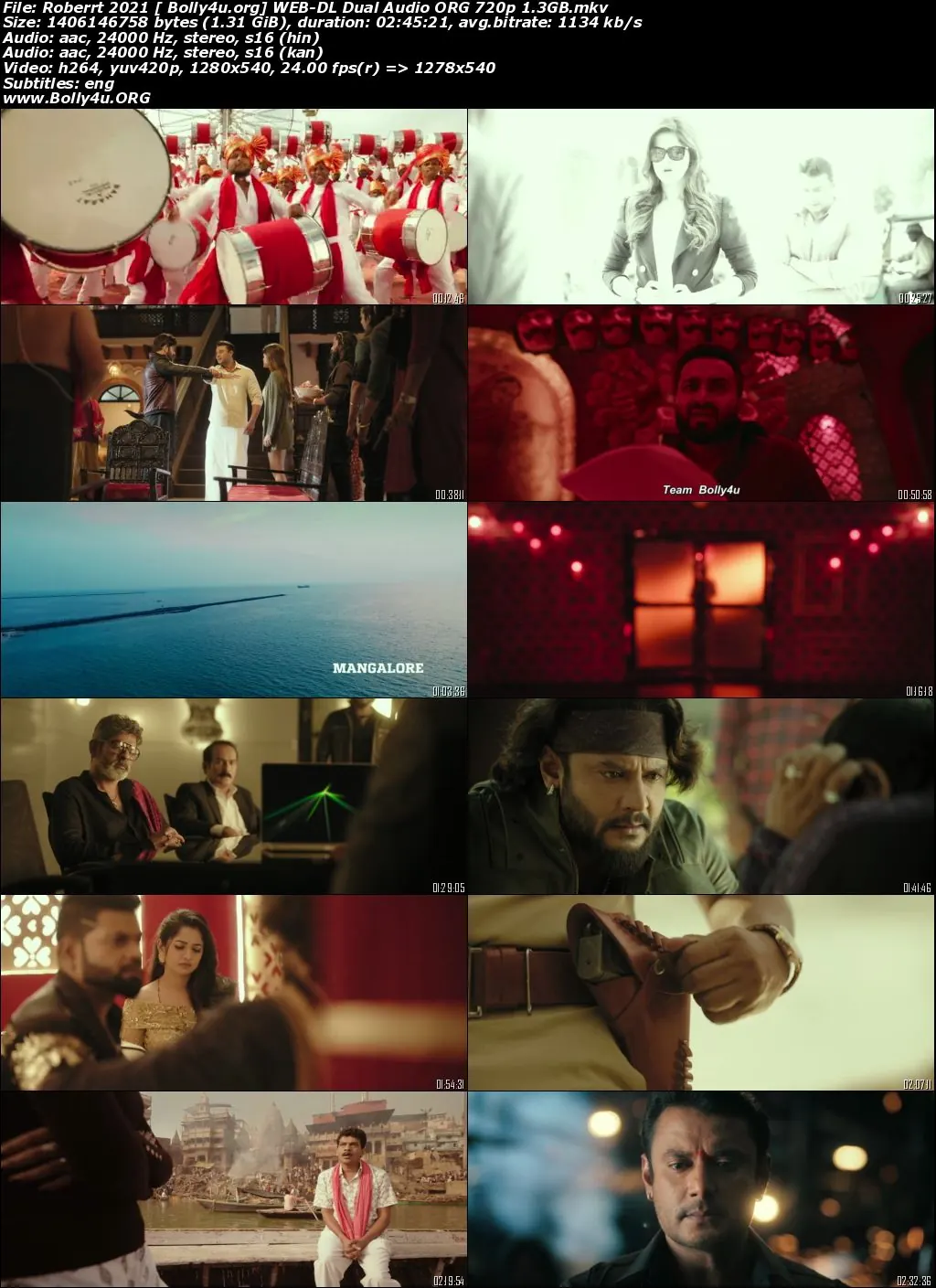 Roberrt 2021 WEB-DL 500MB UNCUT Hindi Dual Audio ORG 480p Download