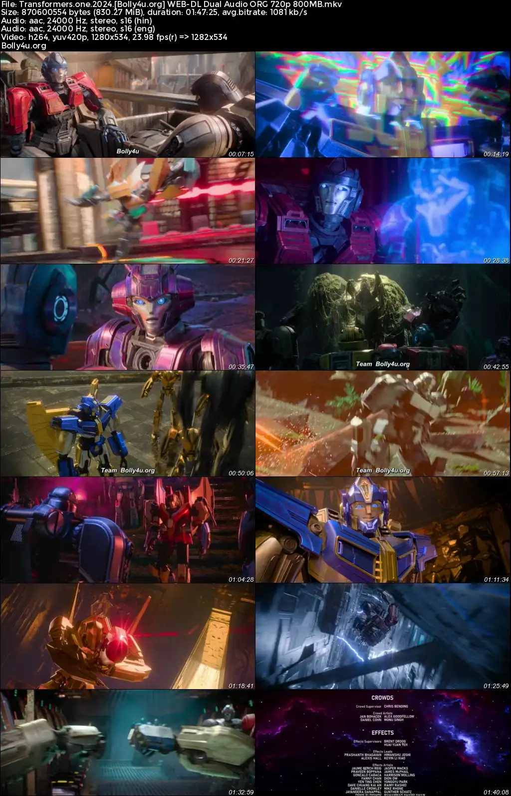 Transformers One 2024 WEB-DL Hindi Dual Audio ORG Full Movie Download 1080p  720p  480p