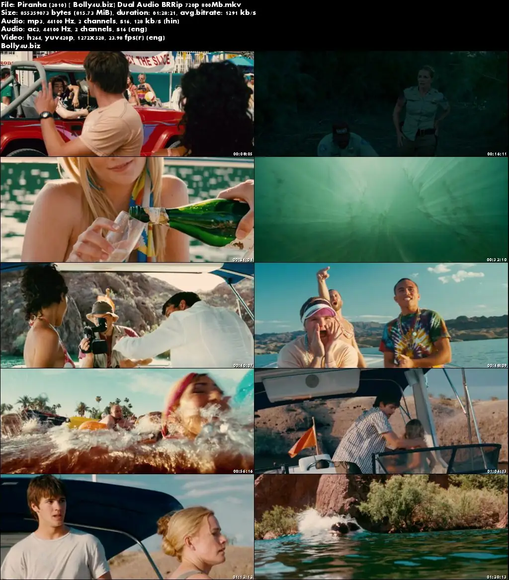 Piranha 2010 BRRip 800MB Hindi Dual Audio 720p Download