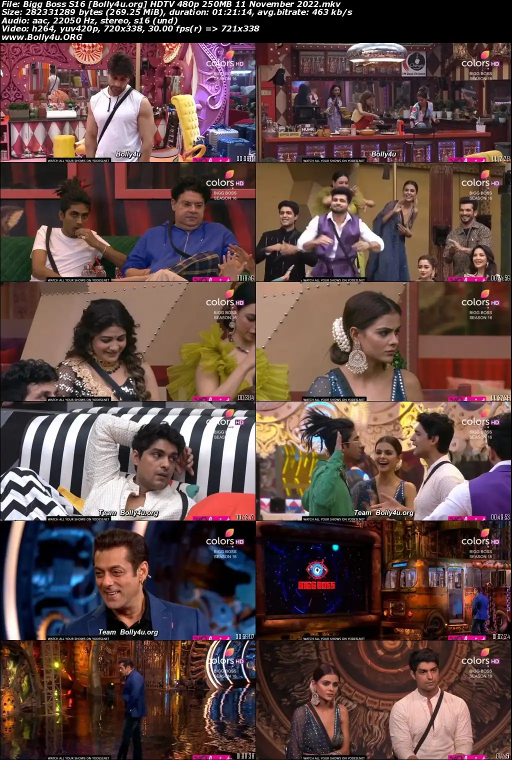 Bigg Boss S16 HDTV 480p 250mb 11 November 2022 Download Bigg Boss S16 HDTV 480p 250mb 11 November 2022 Download
