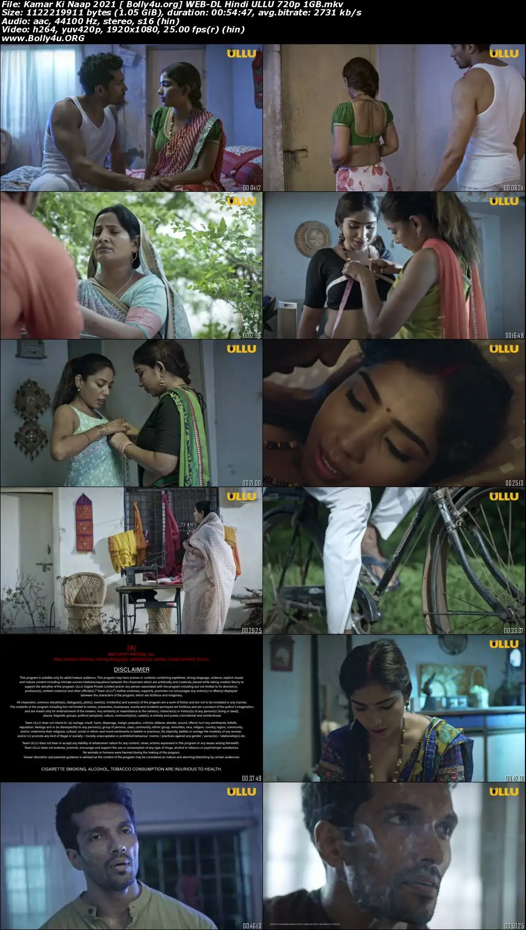 Charmsukh Kamar Ki Naap 2021 WEB-DL 1GB Hindi ULLU Download 720p