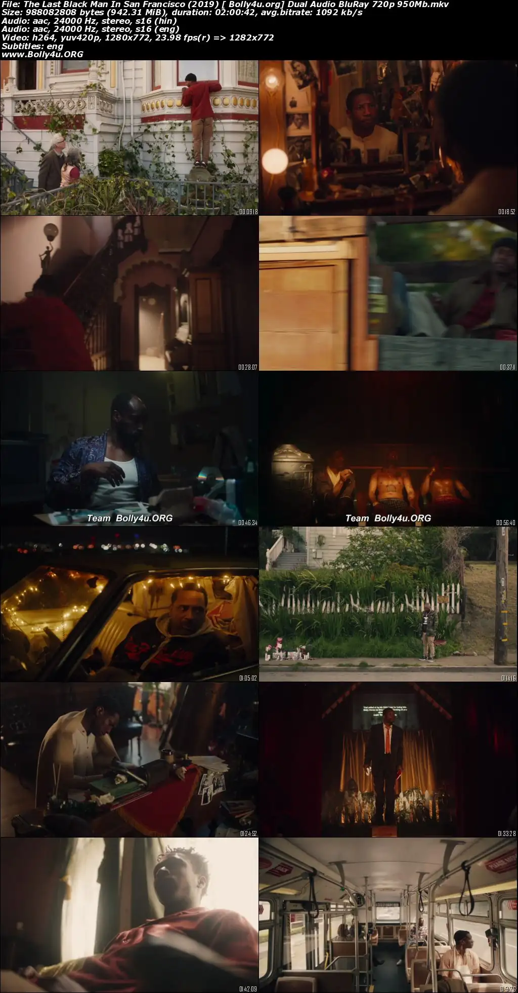 The Last Black Man In San Francisco 2019 BluRay 950Mb Hindi Dual Audio ORG 720p Download