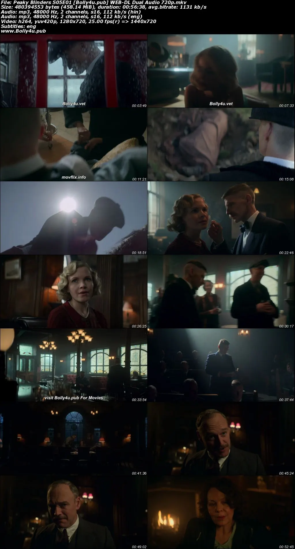 Peaky Blinders 2019 WEB-DL Hindi Dual Audio ORG S05 Complete Download 720p  480p