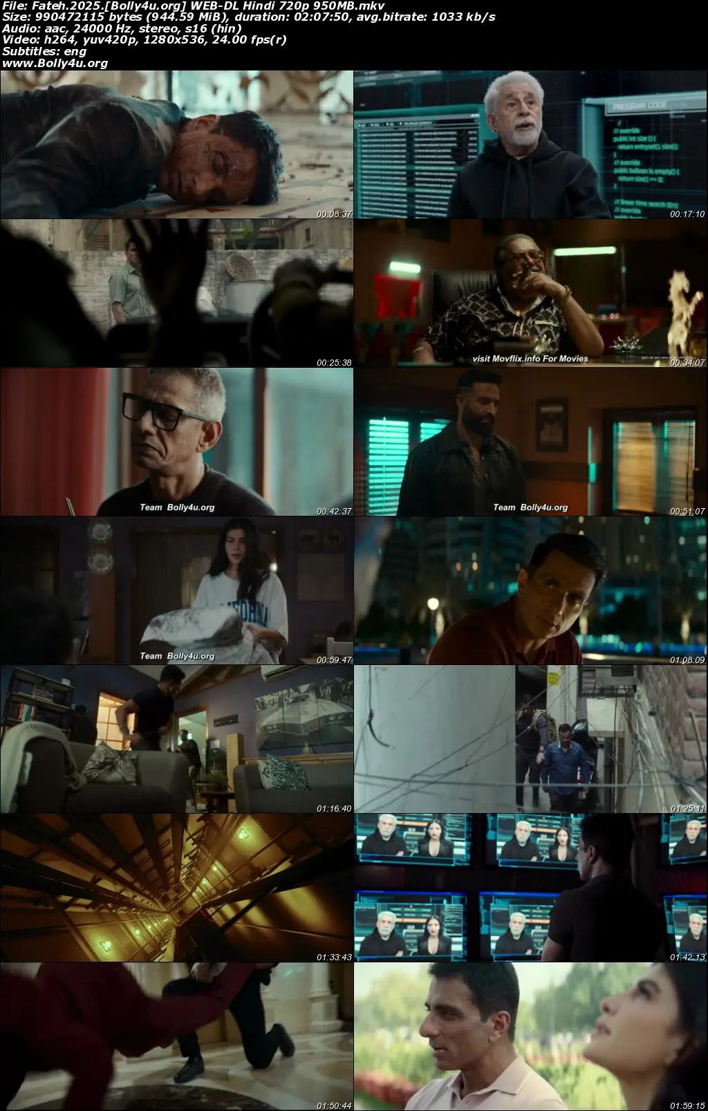 Fateh 2025 WEB-DL Hindi Full Movie Download 1080p  720p  480p