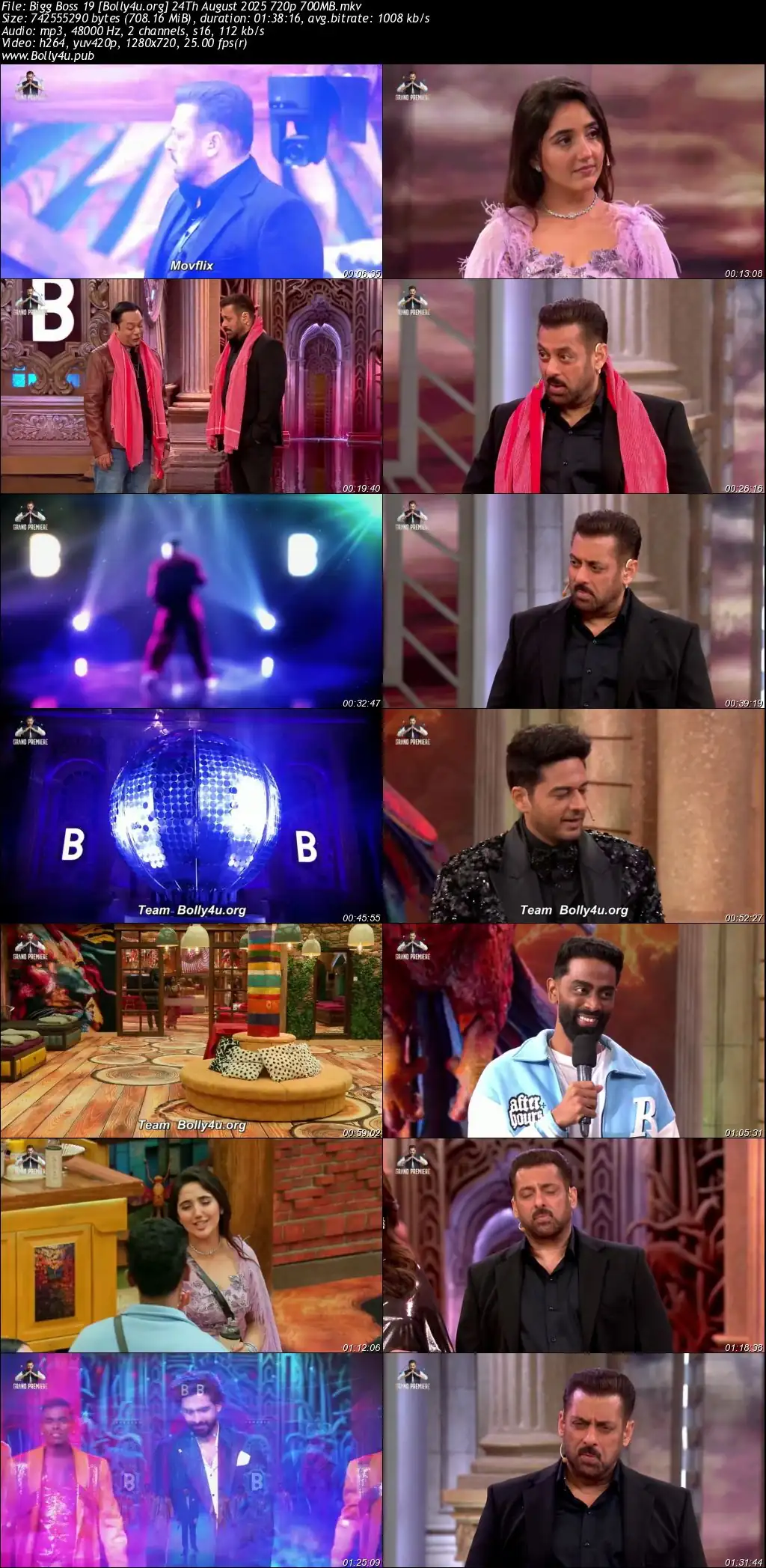 Bigg Boss Season 19 WEB-DL Hindi 24th August 2025 Download 720p  480p
