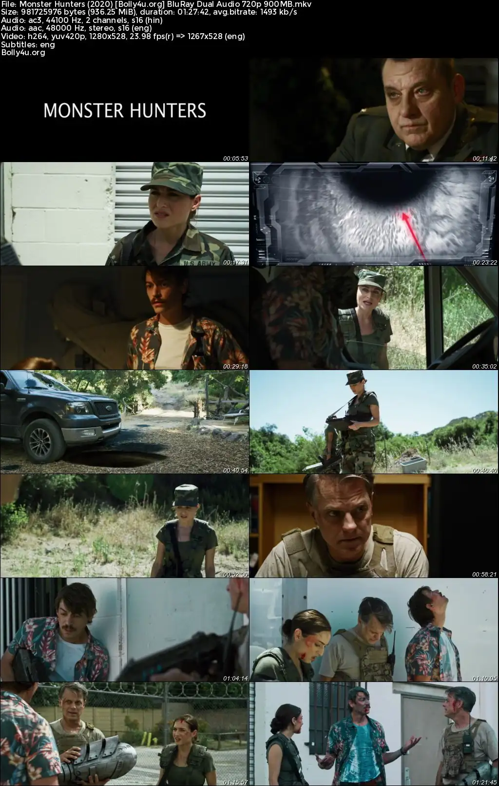 Monster Hunters 2020 BluRay Hindi Dual Audio Full Movie Download 720p  480p