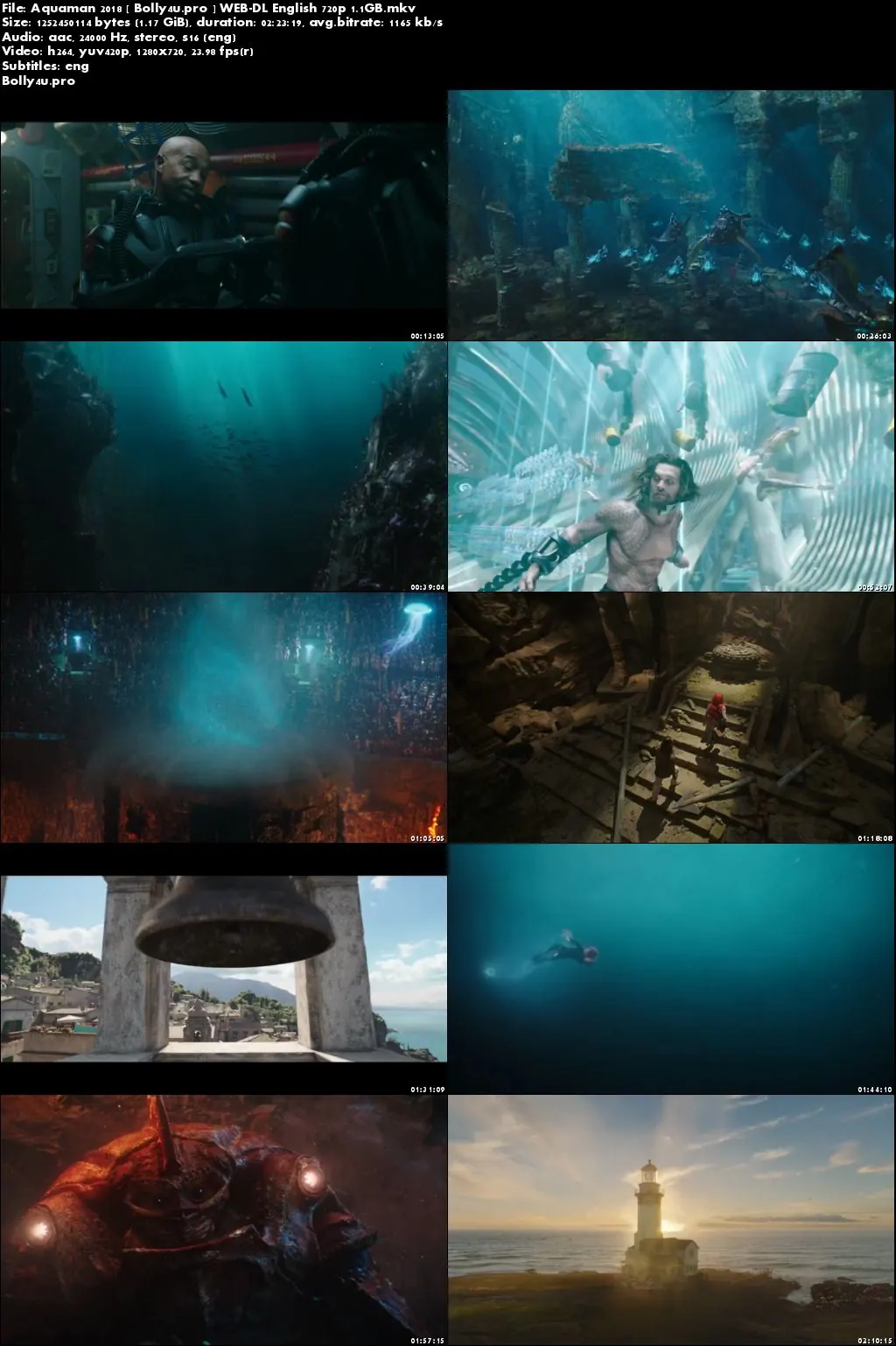 Aquaman 2018 WEB-DL 1.1GB English 720p ESub Download