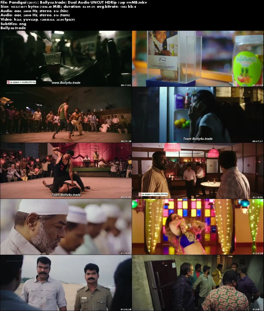 Pandigai 2017 HDRip 480p UNCUT Hindi Dual Audio 400MB Download