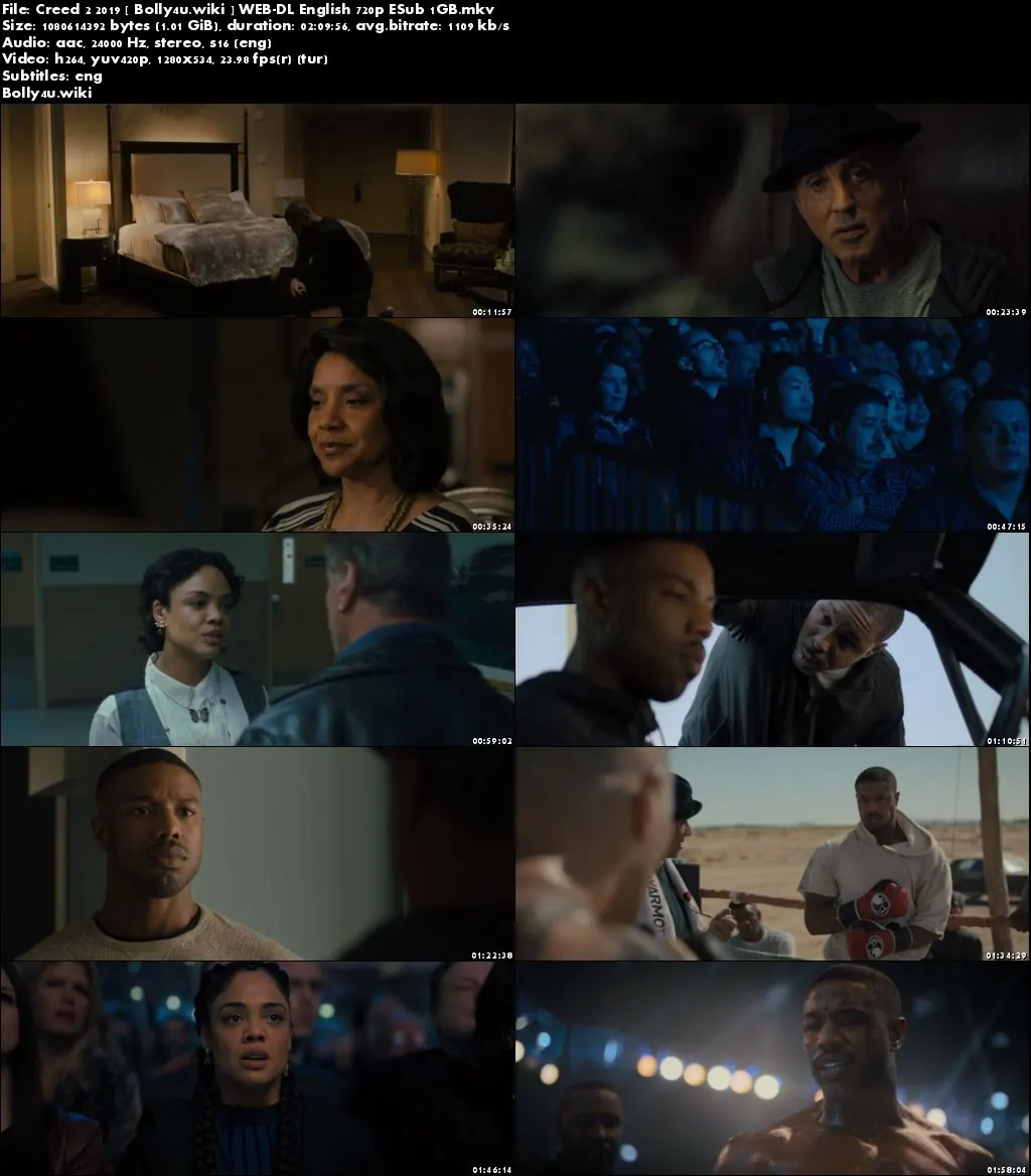 Creed 2 2019 WEB-DL 350MB English 480p ESub Download
