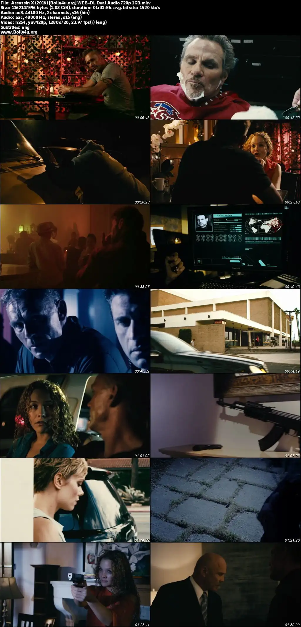 Assassin X 2016 WEB-DL Hindi Dual Audio Full Movie Download 720p  480p