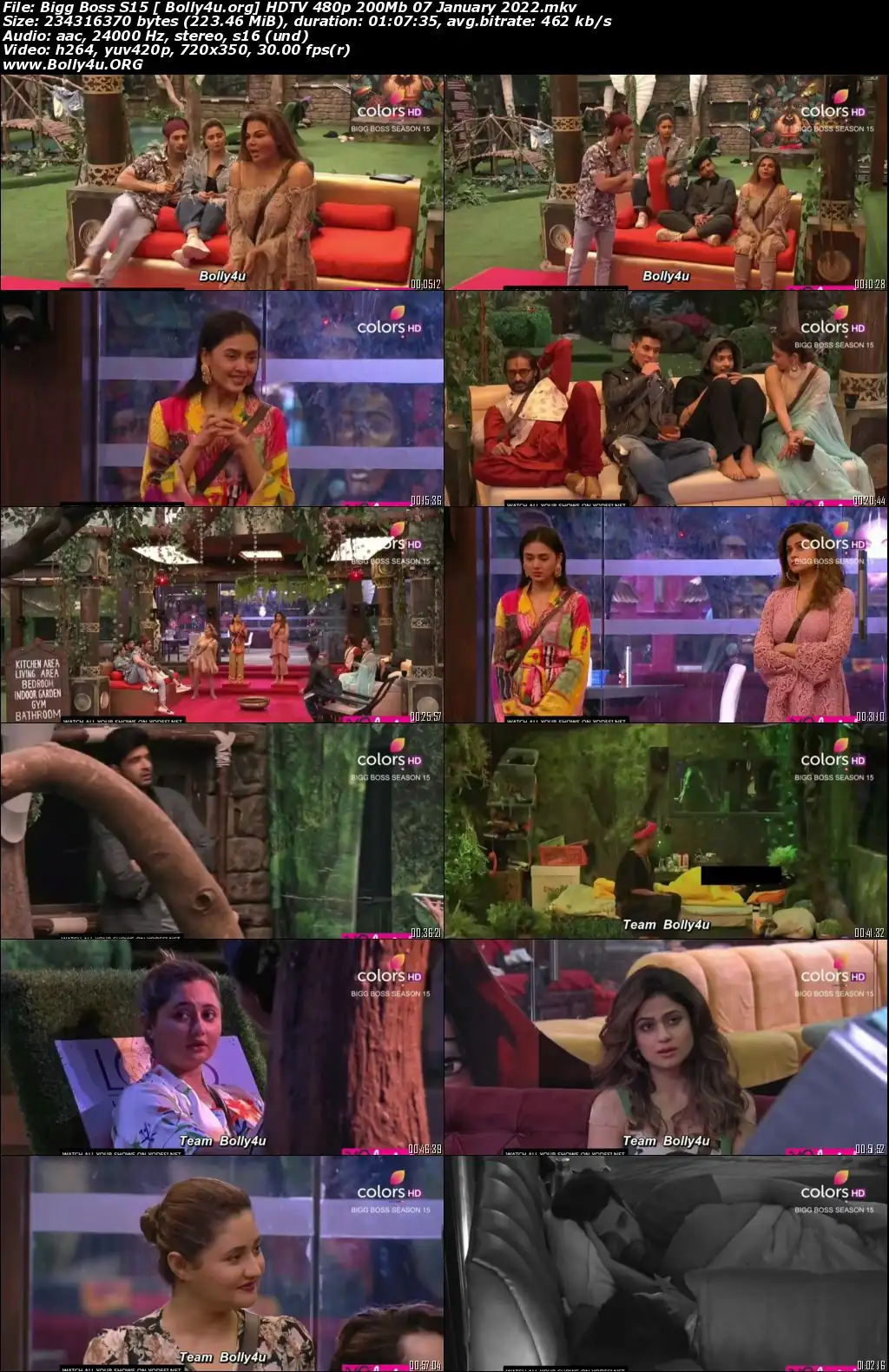 Bigg Boss S15 HDTV 480p 200Mb 07 January 2022 Download