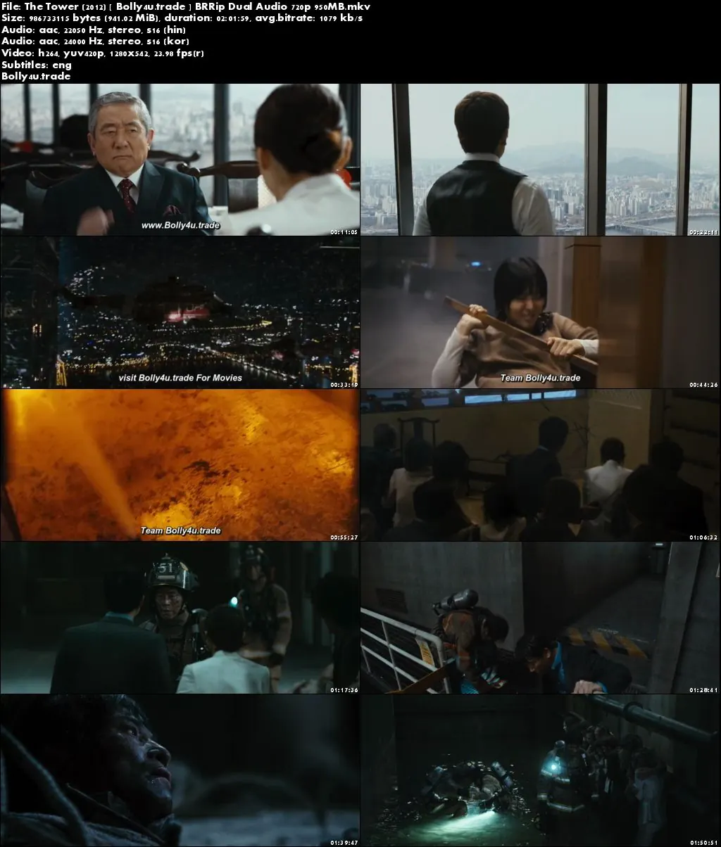 The Tower 2012 BRRip 950MB Hindi Dual Audio 720p Download