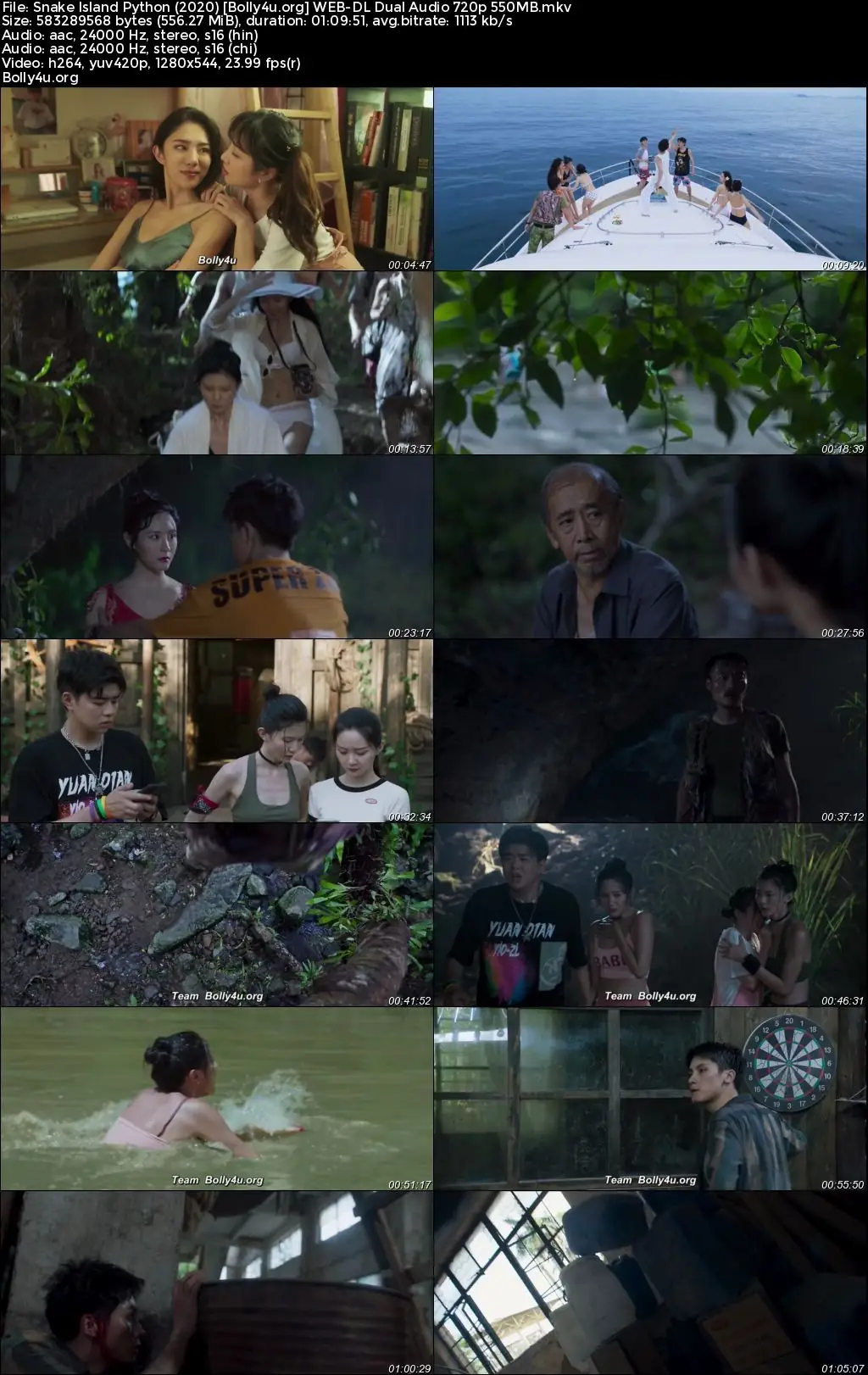Snake Island Python 2020 WEB-DL Hindi Dual Audio Full Movie Download 1080p  720p  480p