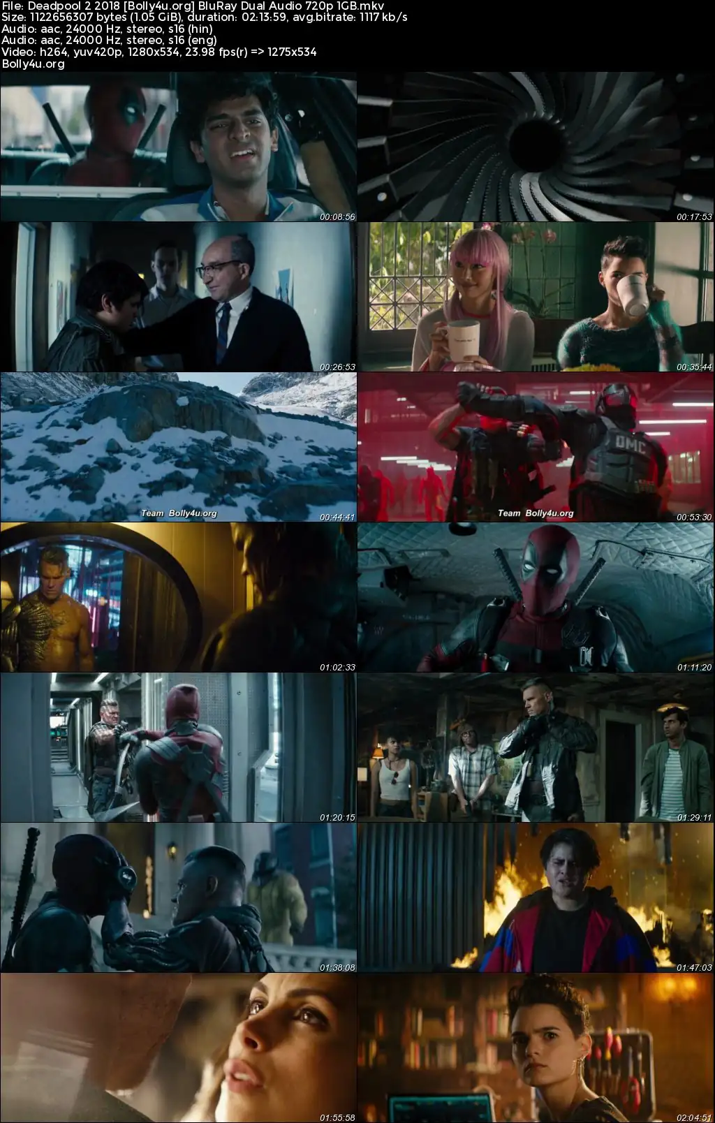 Deadpool 2 2018 BluRay UNRATED Hindi Dual Audio ORG Full Movie Download 1080p  720p  480p