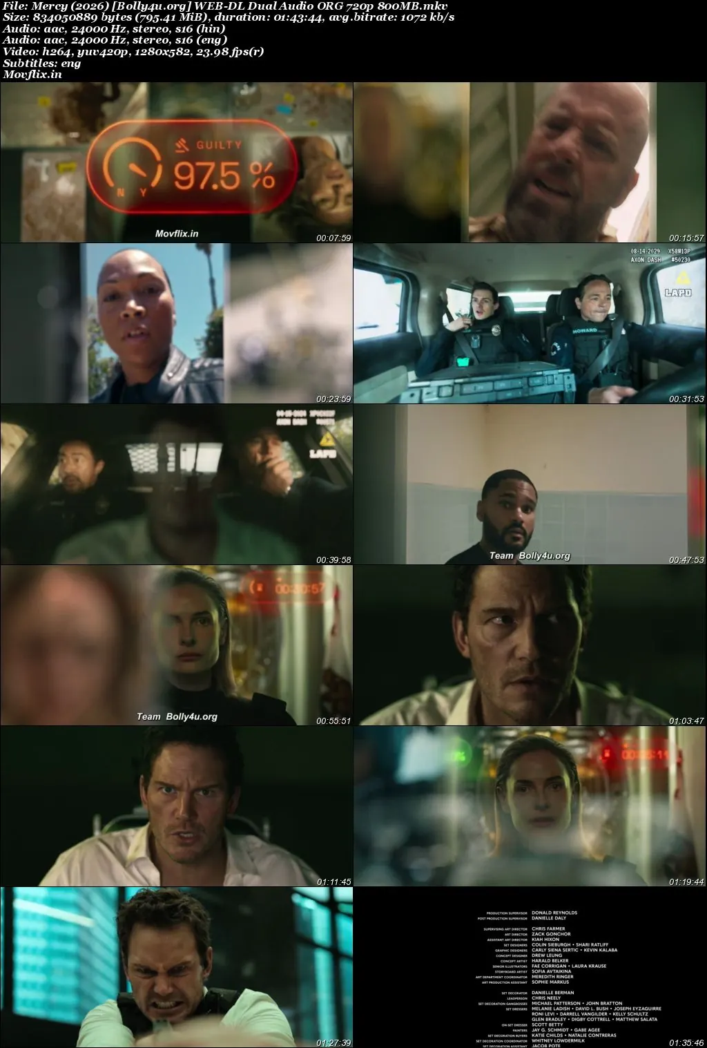 Mercy 2026 WEB-DL Hindi Dual Audio ORG Full Movie Download 1080p  720p  480p