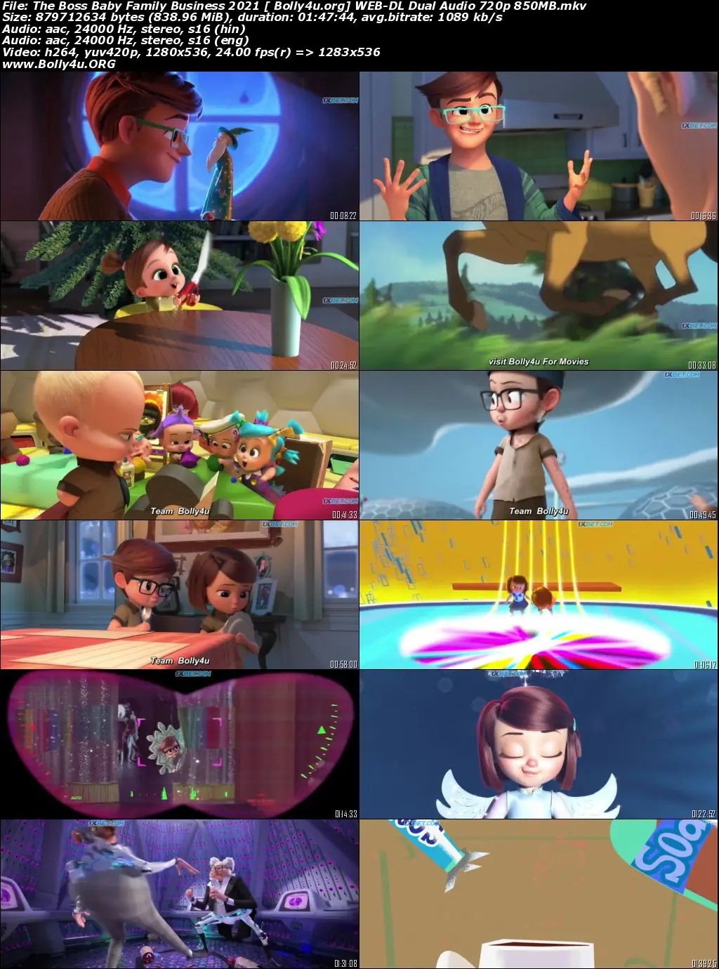 The Boss Baby Family Business 2021 WEB-DL 850MB Hindi HQ Dual Audio 720p Download