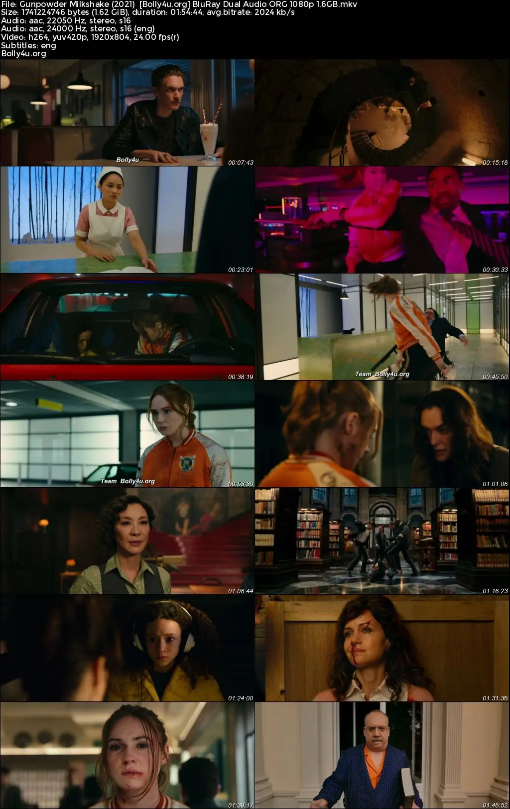 Gunpowder Milkshake 2021 BluRay Hindi Dual Audio ORG Full Movie Download 1080p  720p  480p