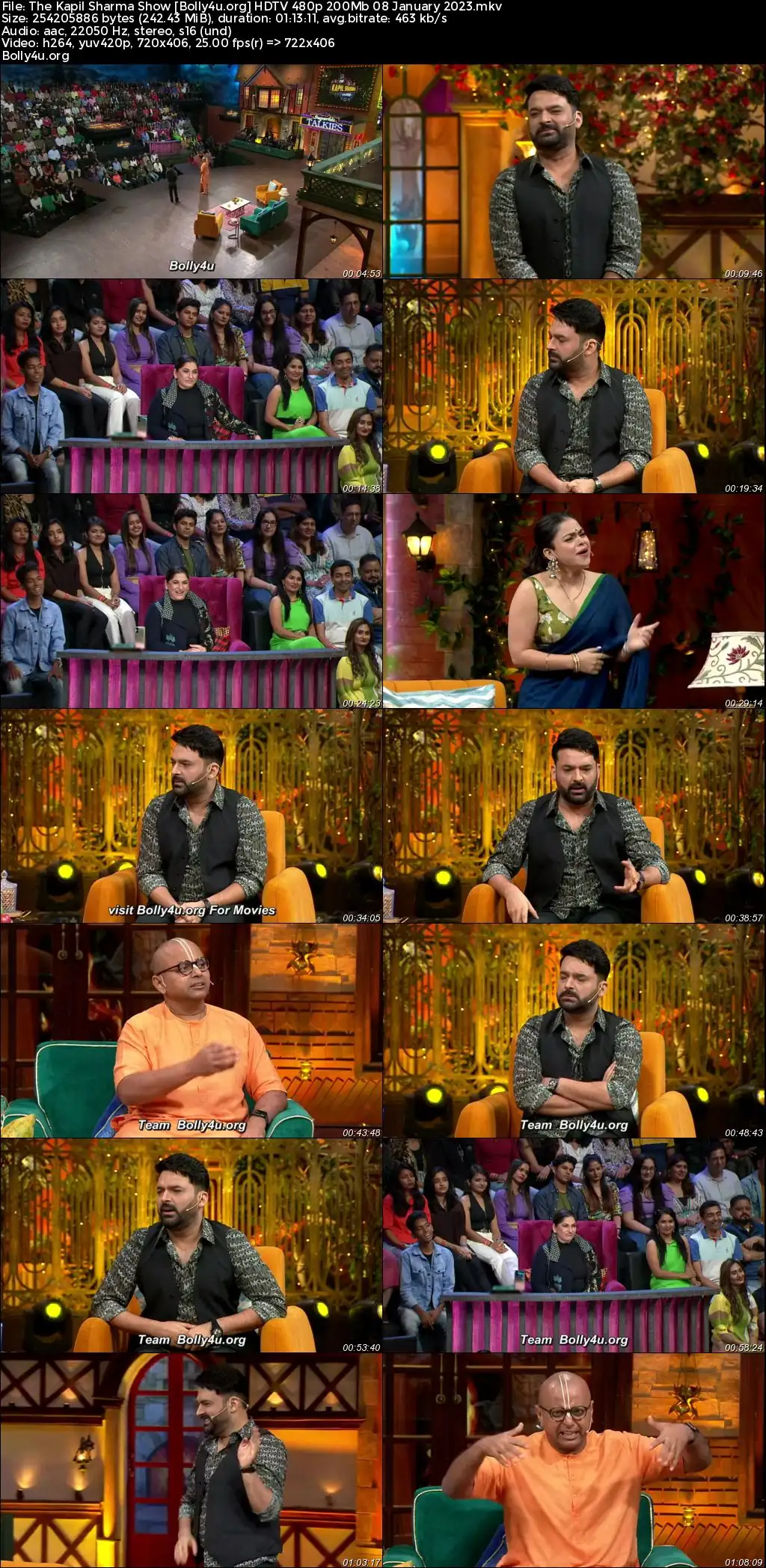 The Kapil Sharma Show HDTV 480p 200Mb 08 January 2023 Download