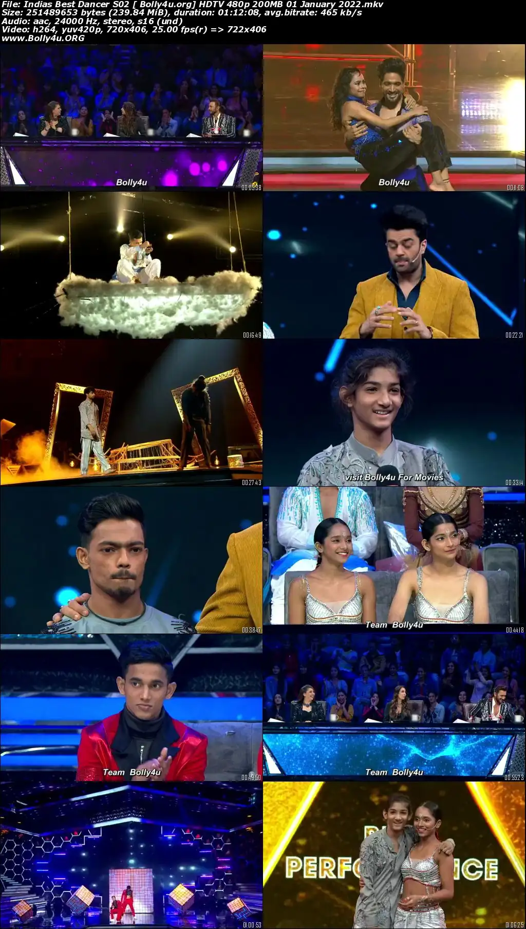 Indias Best Dancer S02 HDTV 480p 200MB 01 January 2022 Download