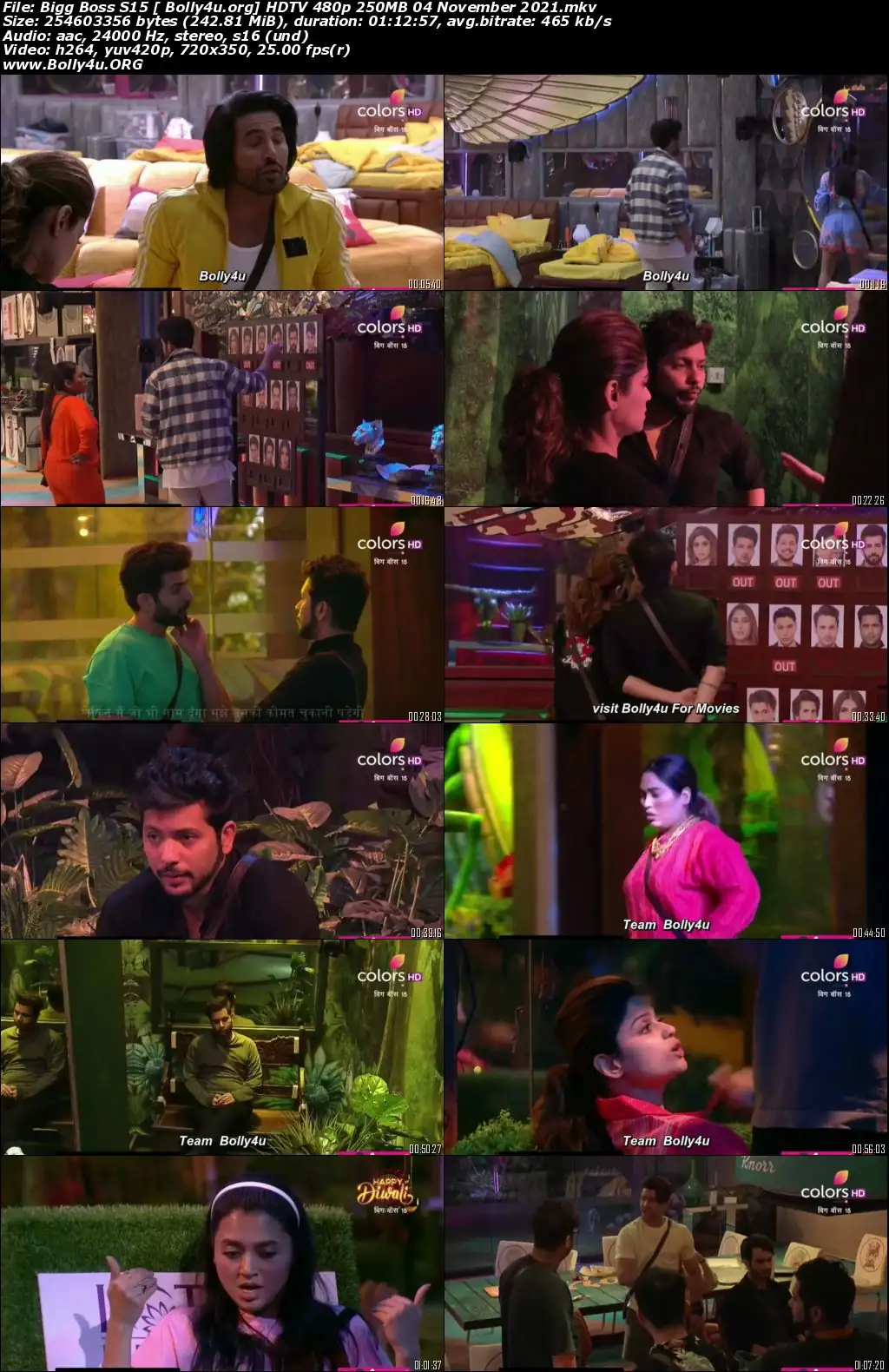 Bigg Boss S15 HDTV 480p 250MB 04 November 2021 Download