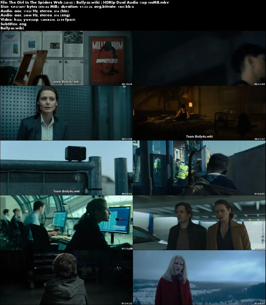 The Girl In The Spiders Web 2018 HDRip 900Mb Hindi Dual Audio 720p Download