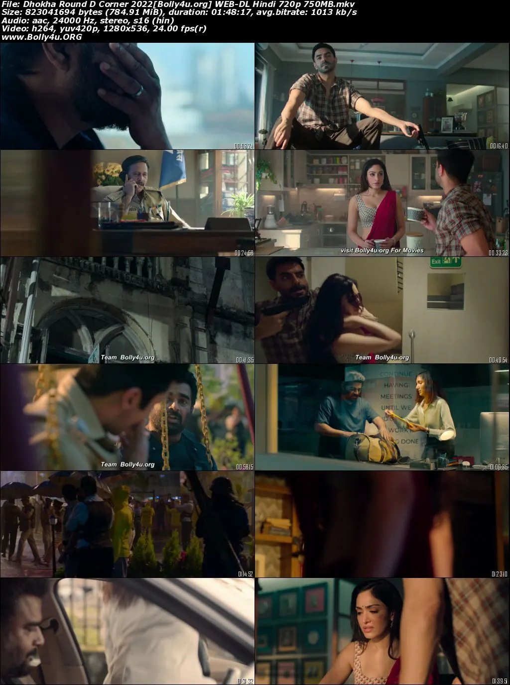 Dhokha Round D Corner 2022 WEB-DL Hindi Full Movie Download 1080p  720p  480p