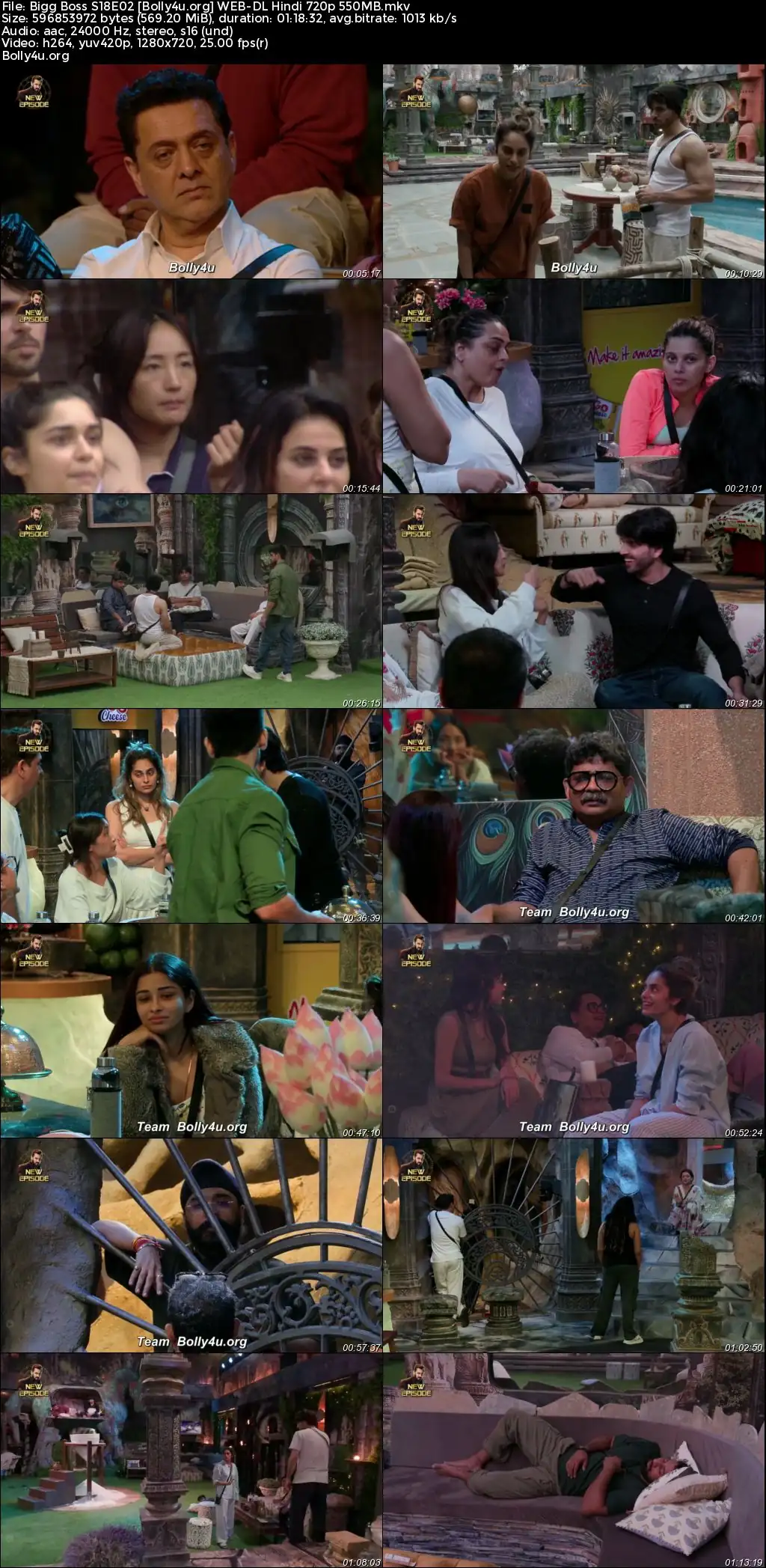 Bigg Boss 2024 WEB-DL Hindi S18E02 Download 720p  480p